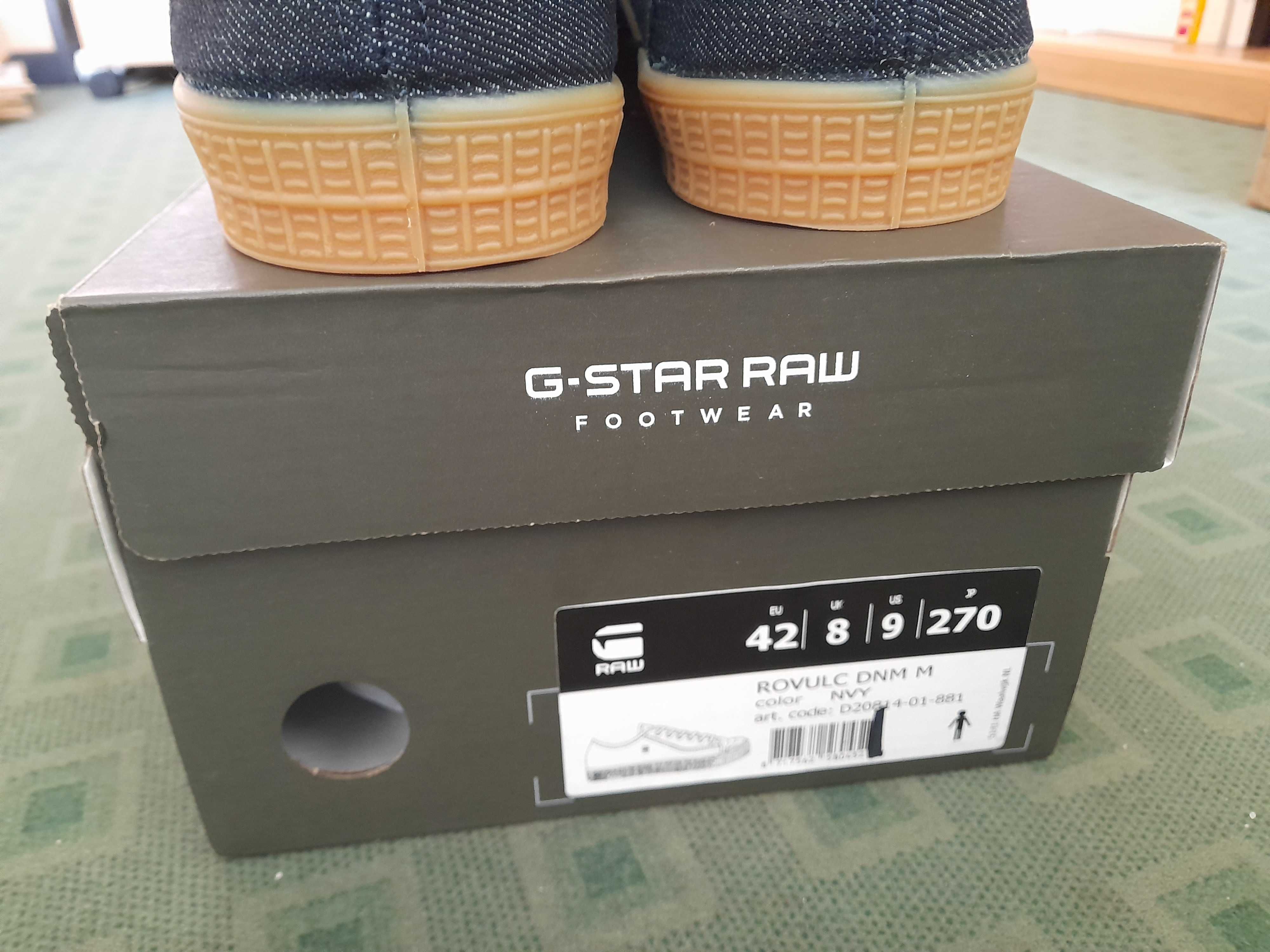 Nowe buty męskie granatowe trampki G-Star Raw Rovulc rozmiar 42