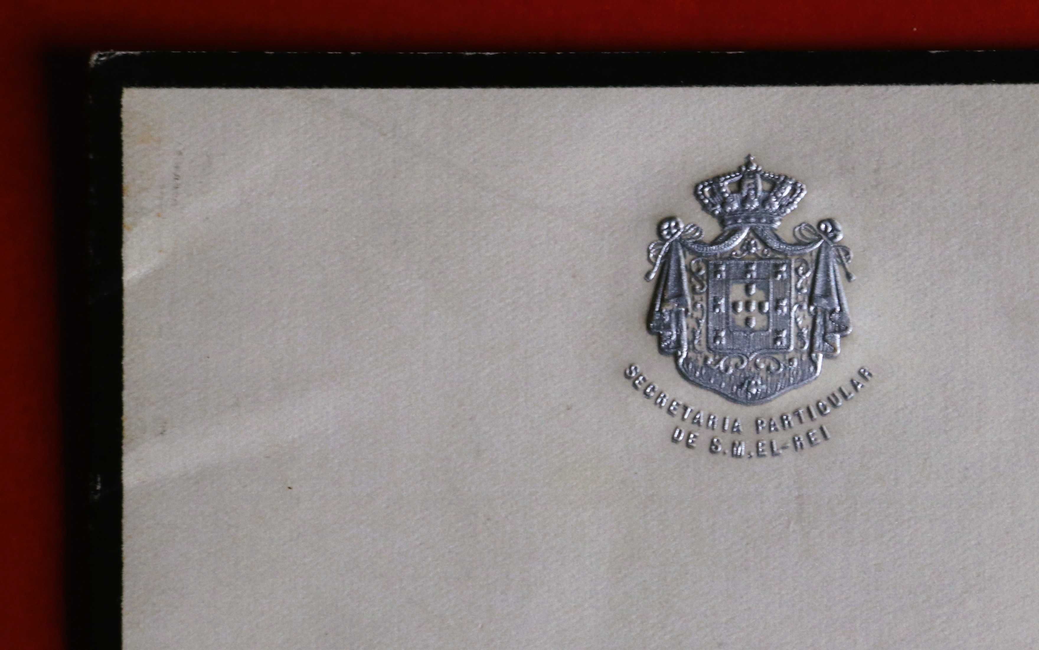 Rei D. Manuel II Secretaria Particular de S.M. El-Rei papel timbrado