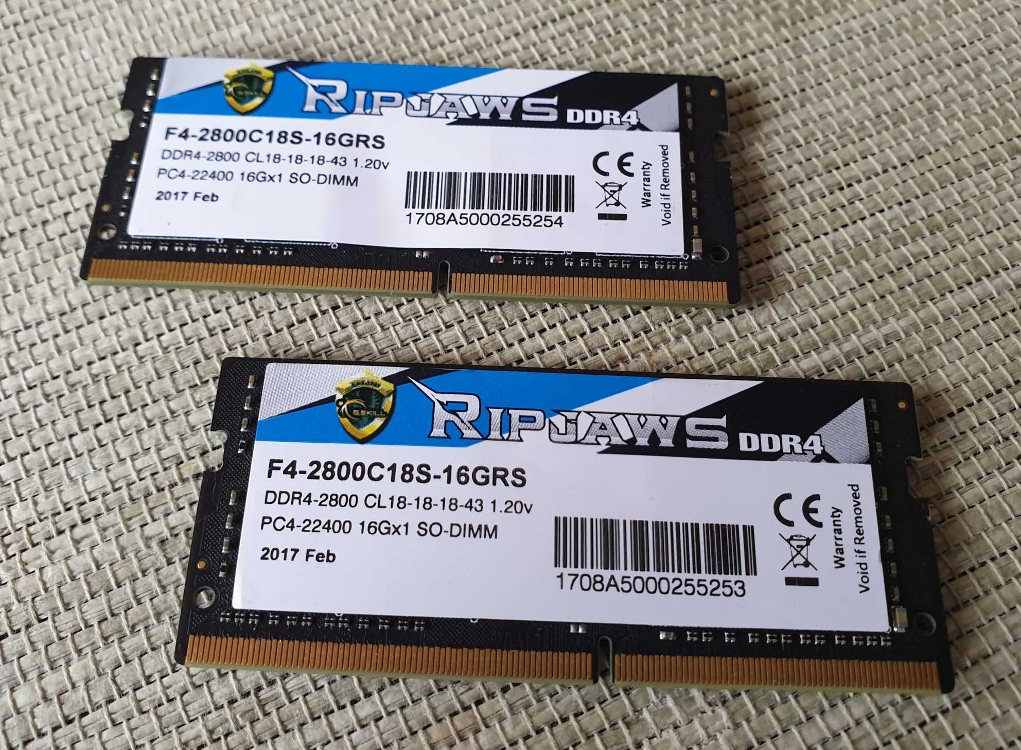 Pamięć RAM G.SKILL SO-DIMM DDR4 2800 CL 18 2x 16GB