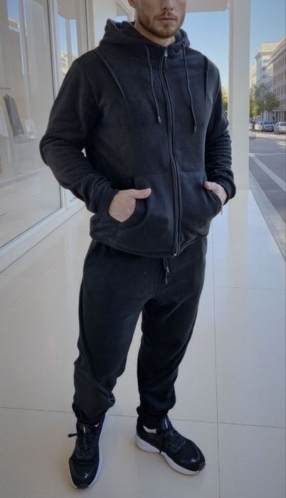 Чоловічий флісовий спортивний костюм теплий