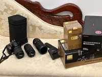 Zestaw Fotograficzny Nikon D5300 + 3 Obiektywy Akcesoria Idealny Stan!