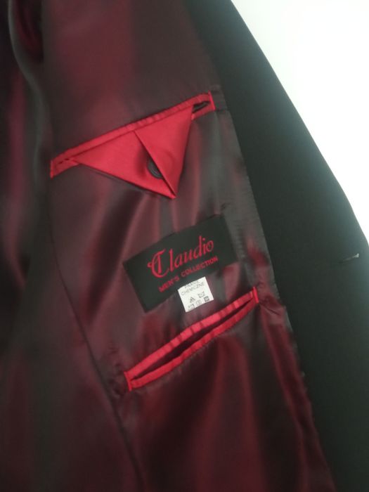 Czarna elegancka marynarka 176/92 męska/ mlodziezowa