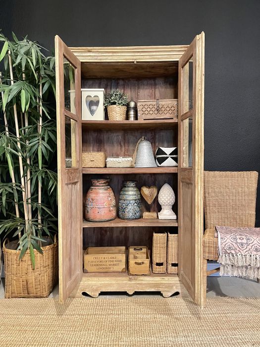 2 vitrine, louceiro, livreiro, movel, aparador, indiano, rustico