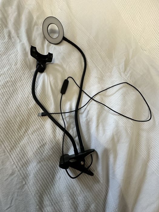 Lampa led ring + uchwyt do telefonu. Mini studio stremingowe!