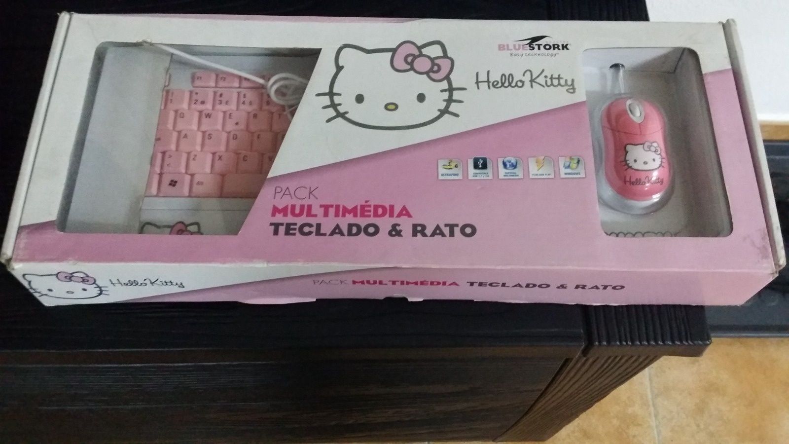 Teclado + rato Hello Kitty