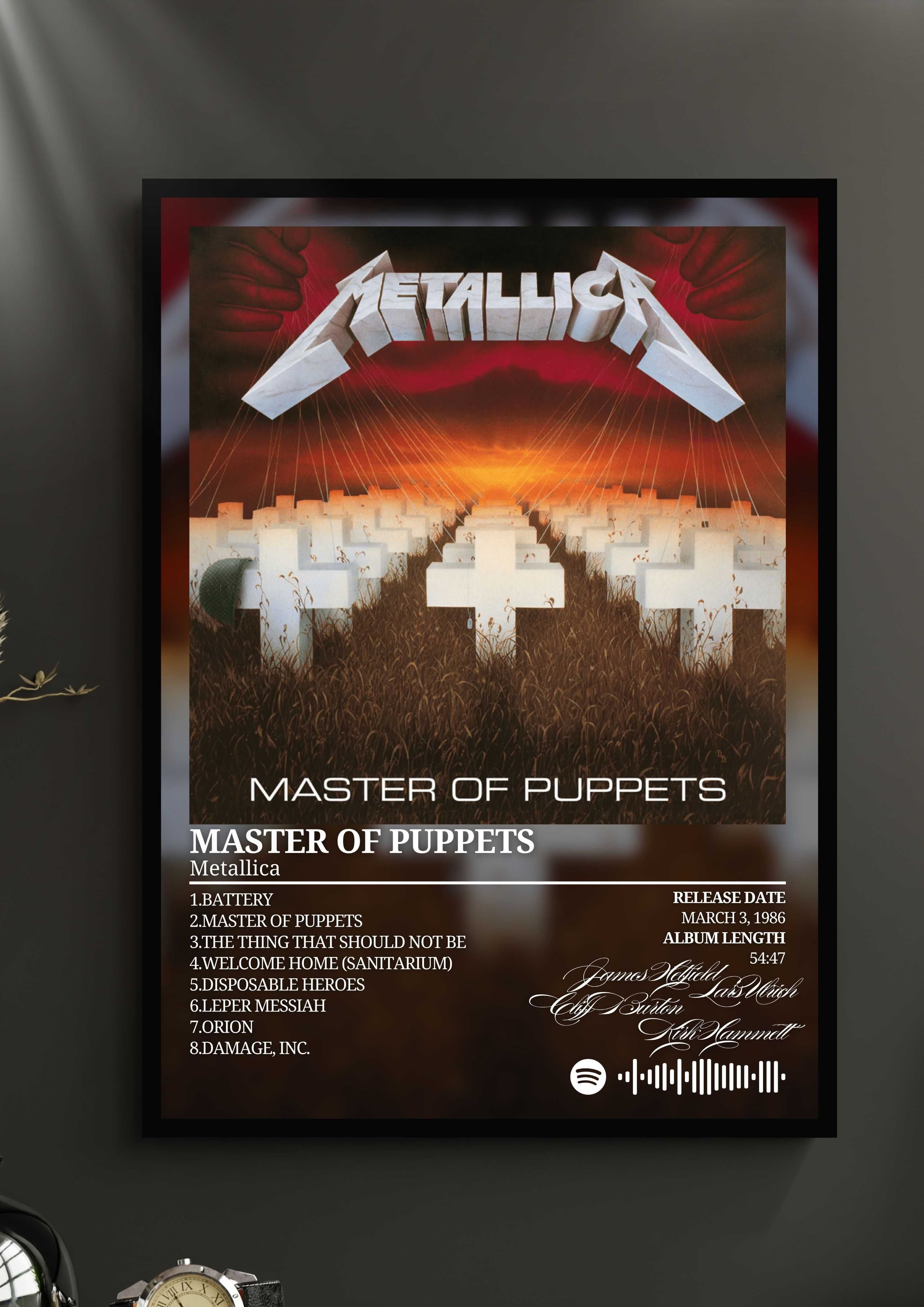 Metallica Master Of Puppets plakat a3 obraz w ramce