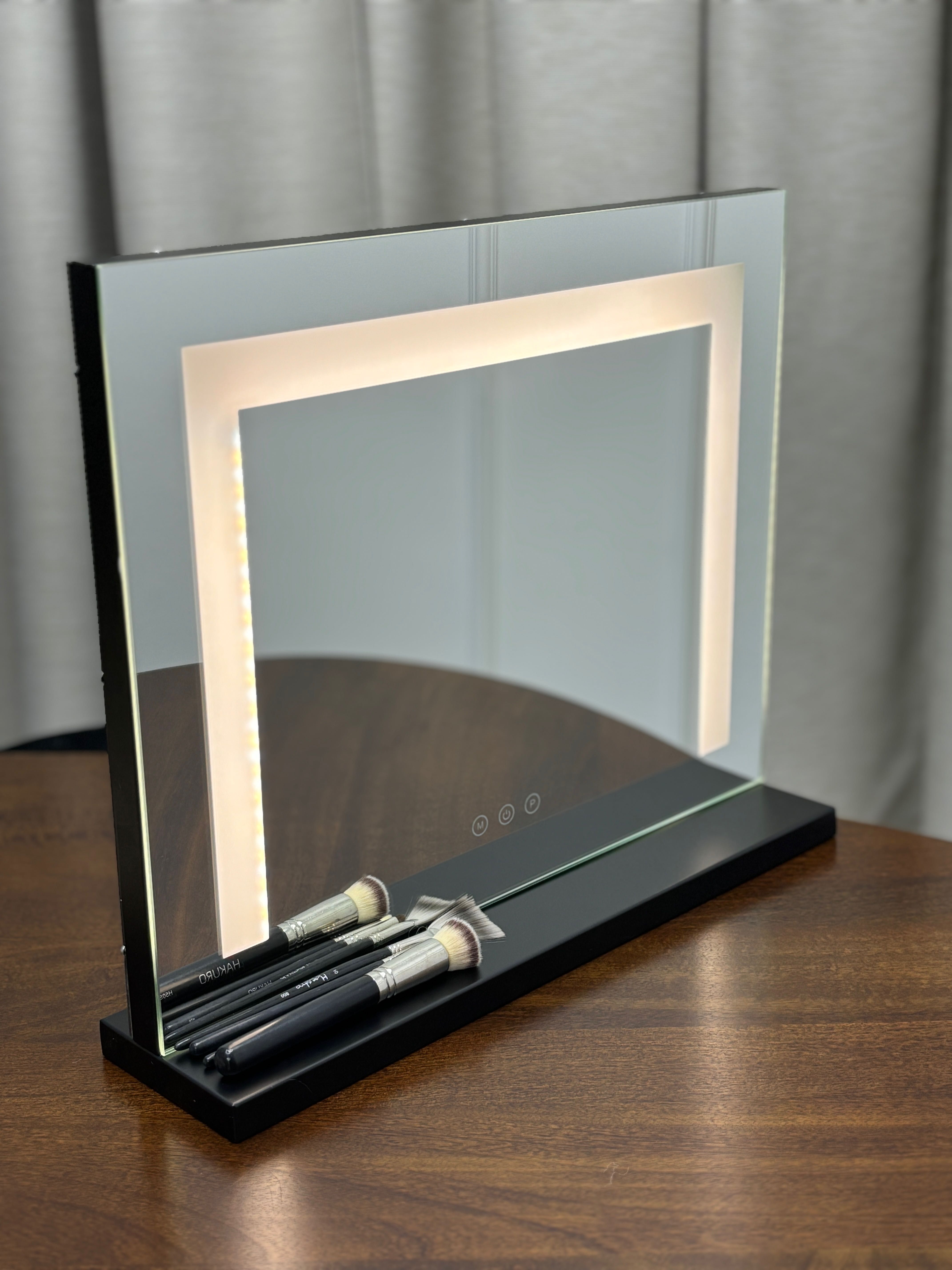 Lusterko do Makijażu Makeup Mirror Super Prezent 42x50x12 led czarne