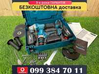 Амукумуляторний Набір 2в1 Болгарка DGA404BL Шуруповерт DHP485BL Макіта
