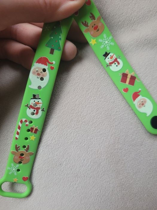 Opaska, pasek świąteczny xiaomi mi band 5, 6 i 7