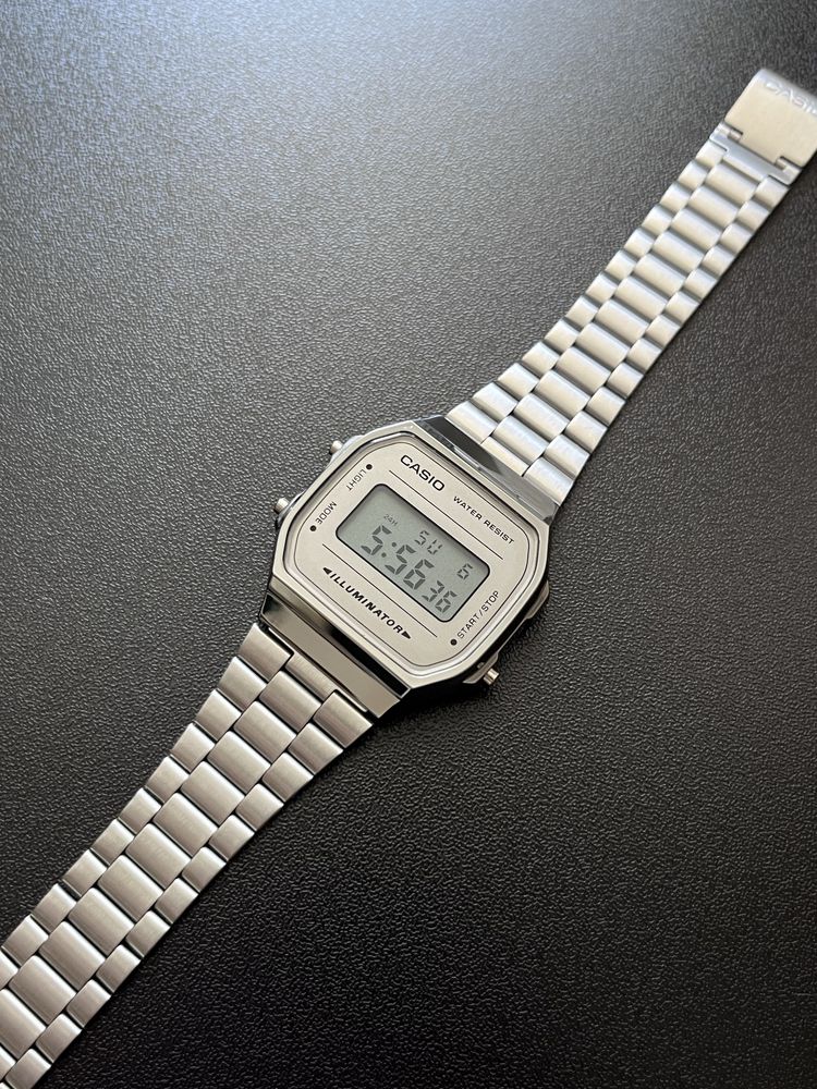 Наручний годинник Casio A168 - Срібні / Золоті. Ретро, вінтаж