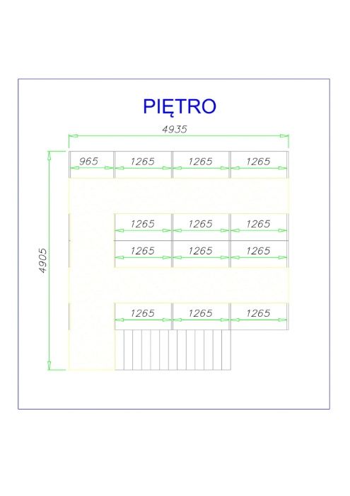 Antresole magazynowe AM2 – 24,21 m2 - podesty robocze antresola