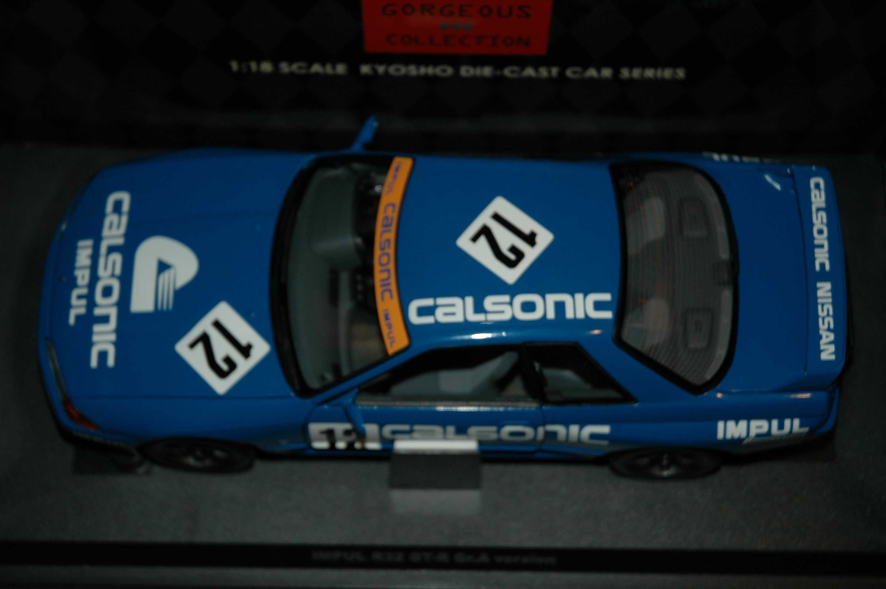 Miniatura Nissan Skyline GT-R R32 #12 Calsonic 1993 Kyosho 1:18