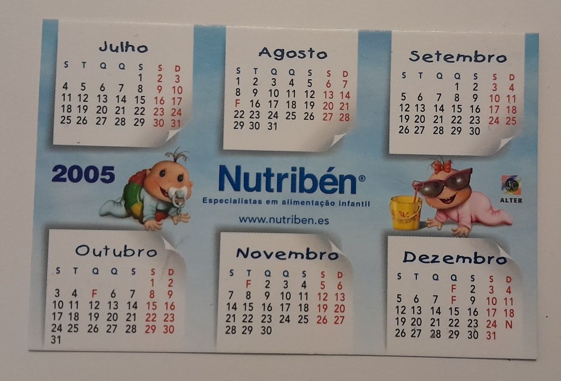 Calendários vários