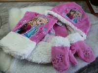 Комплект для девочки Холодное сердце Frozen шапка шарфик рукавички