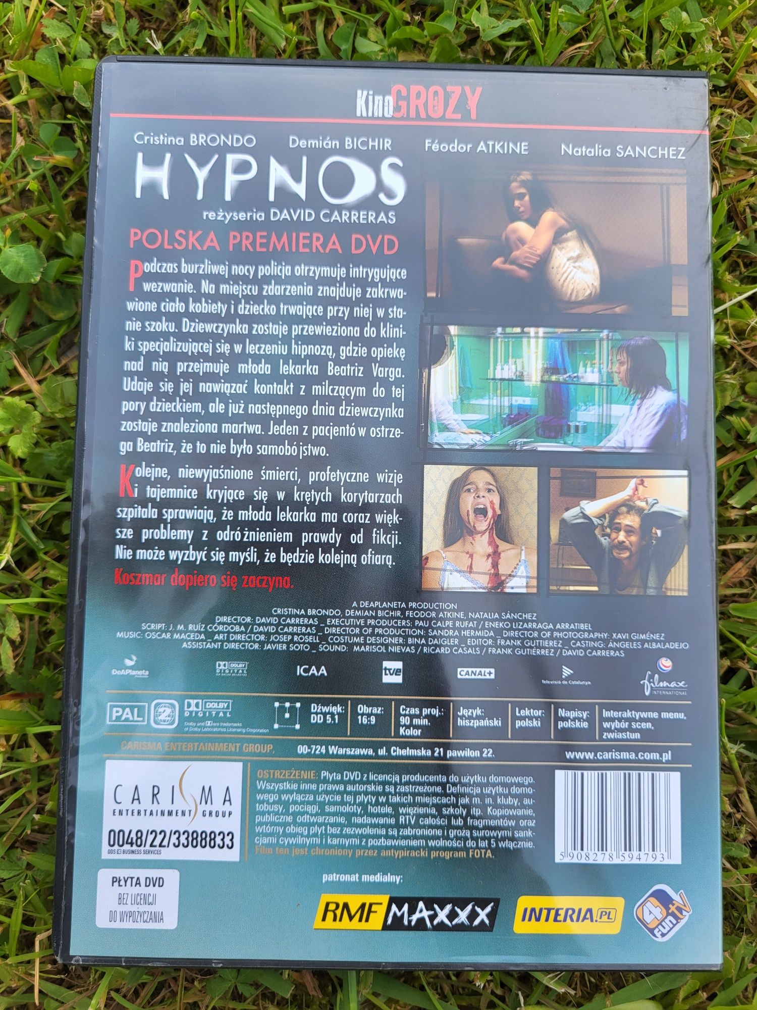 Film Dvd Kino Grozy Hypnos reż. D. Carreras