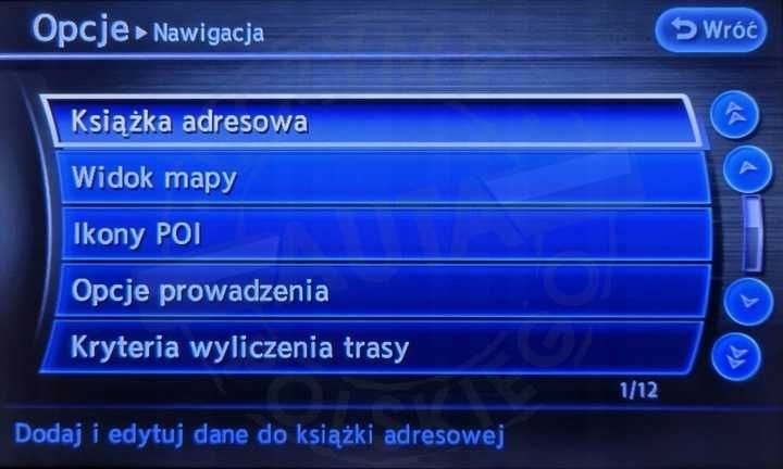 INFINITI X9 HDD polskie menu lektor mapa USA EU