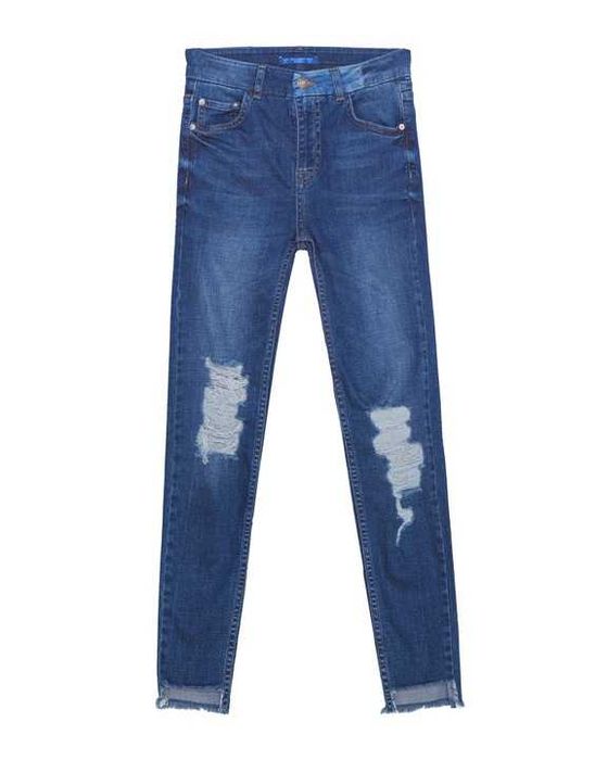 PULL&BEAR rurki SKINNY przecieran DZIURY 42 XL