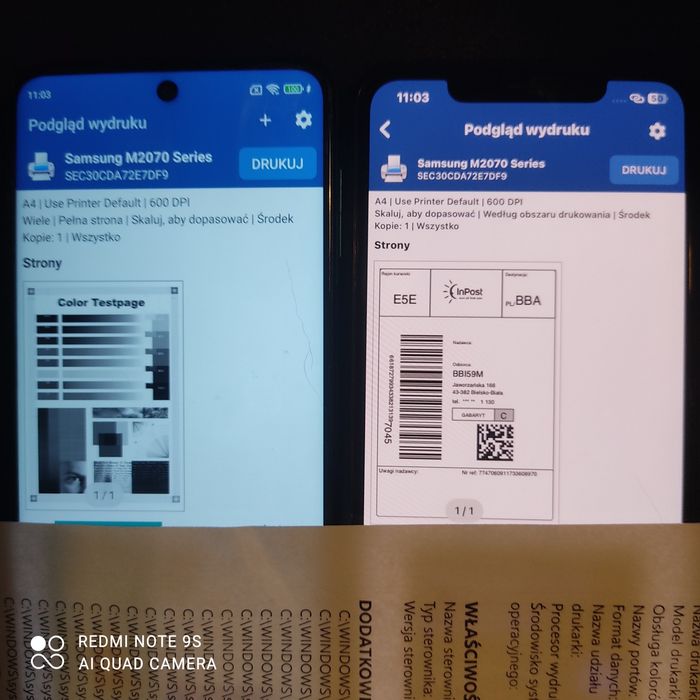 Wi-Fi 3w1 drukarka laserowa Samsung M2070W wifi iPhone Android