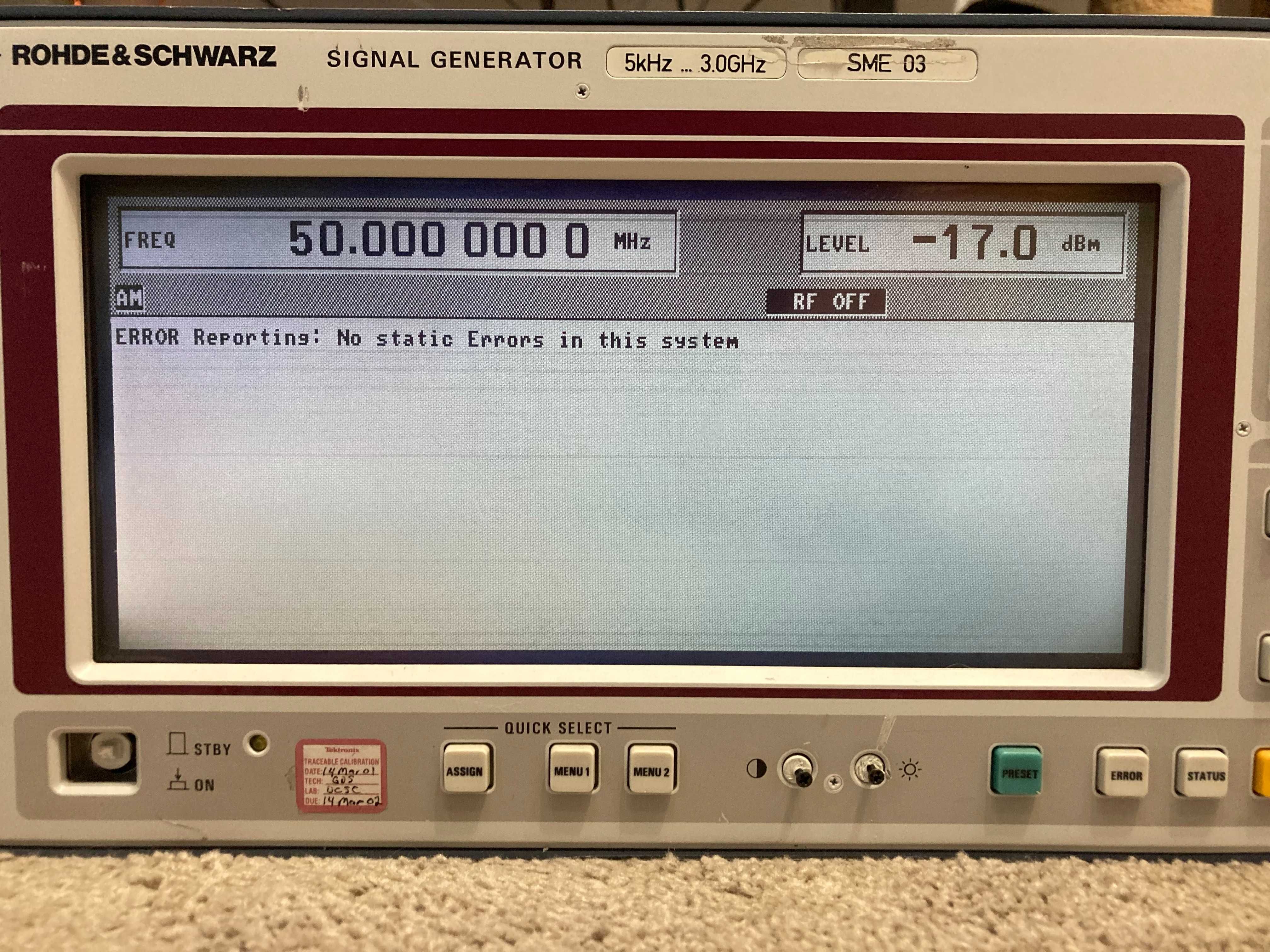 Rohde & Schwarz SME03 — Генератор сигналів