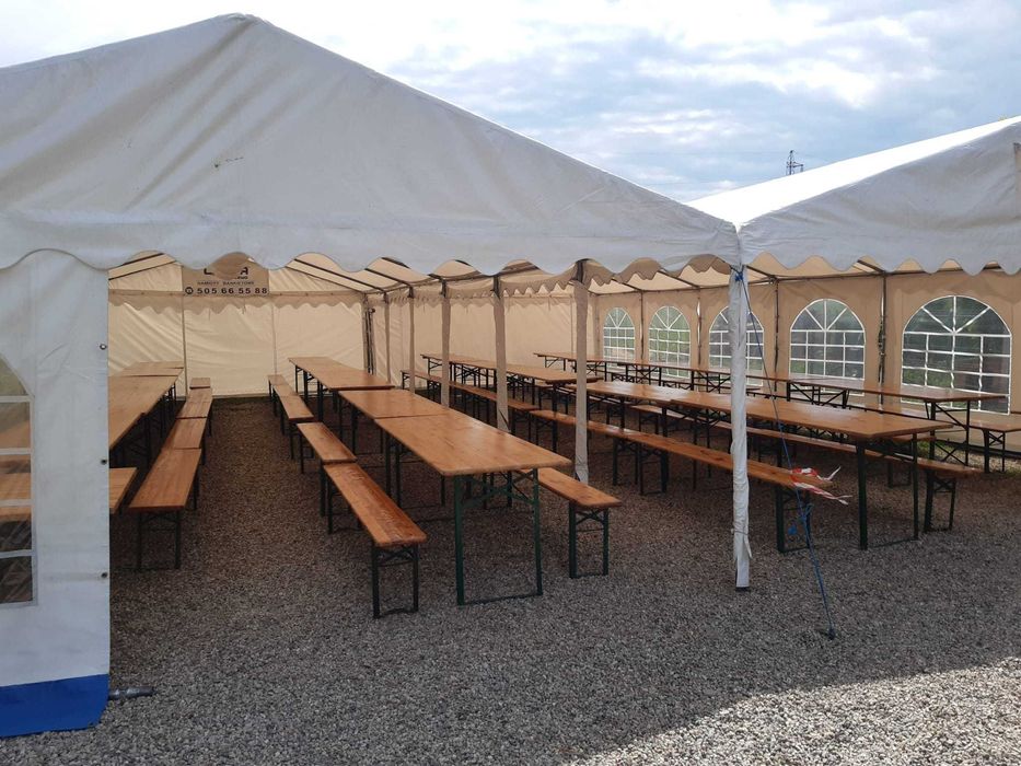 Wynajem Stoły ławki krzesła komplety biesiadne - wynajem ławostołów