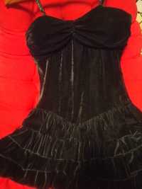 Черное платье мини