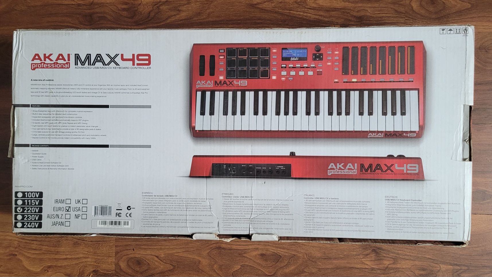 Akai max49 profesional klawiatura sterujaca midi jak nowa karton