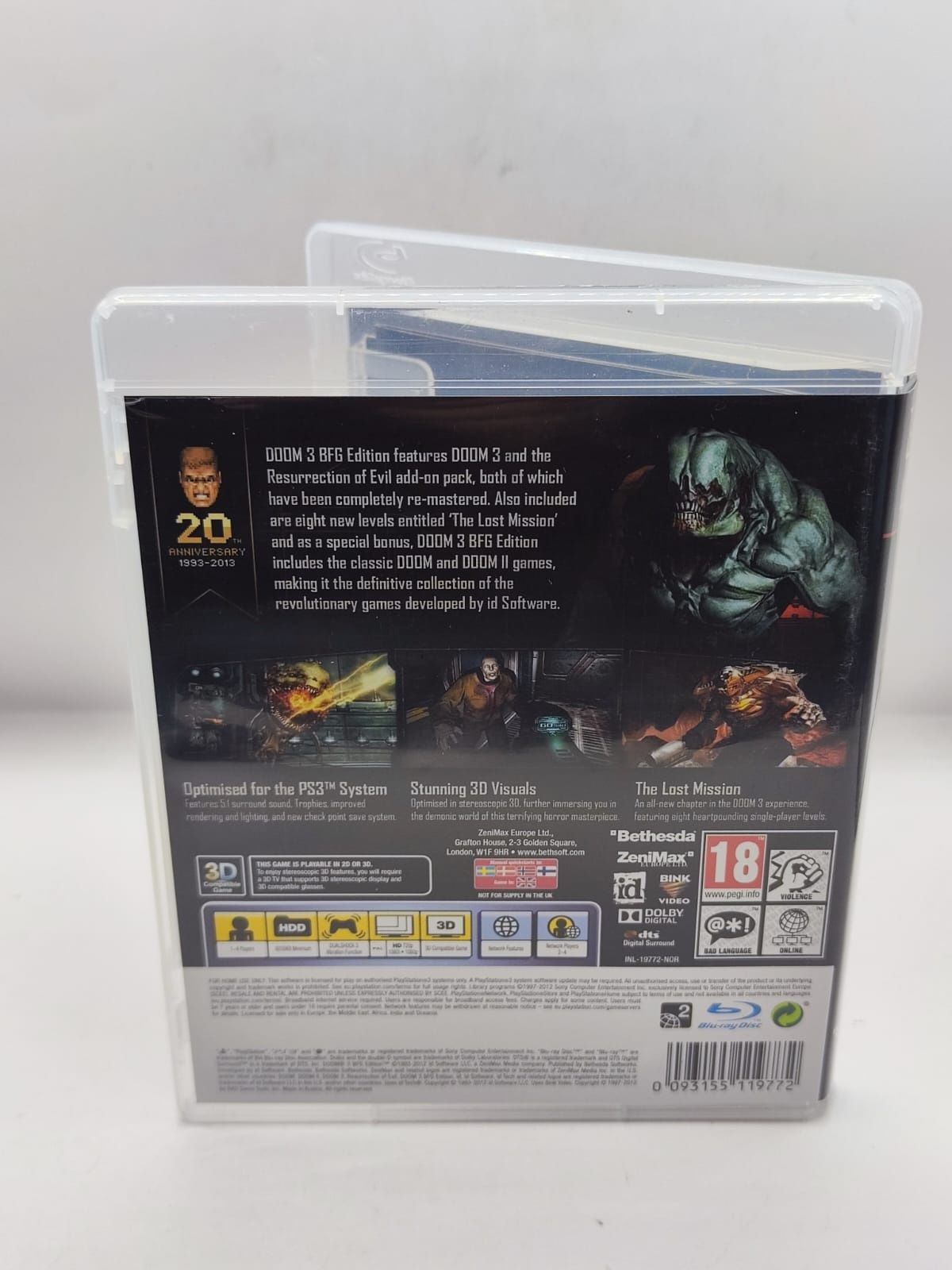 Doom 3 Bfg Edition 3xA Ps3