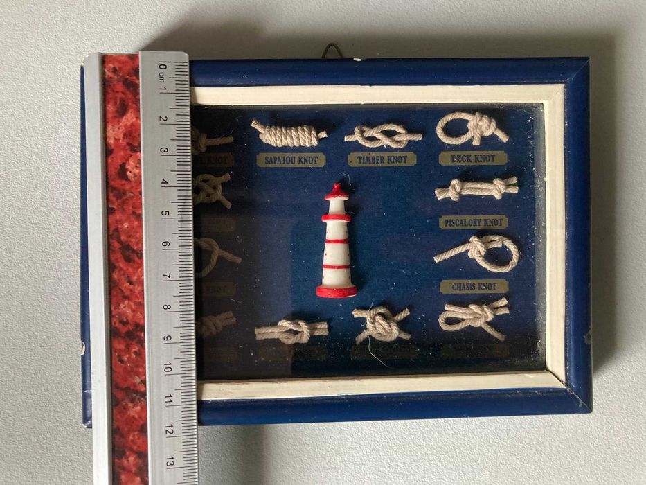 Quadro com Nós de Marinheiro (~16.5 x 12cm)