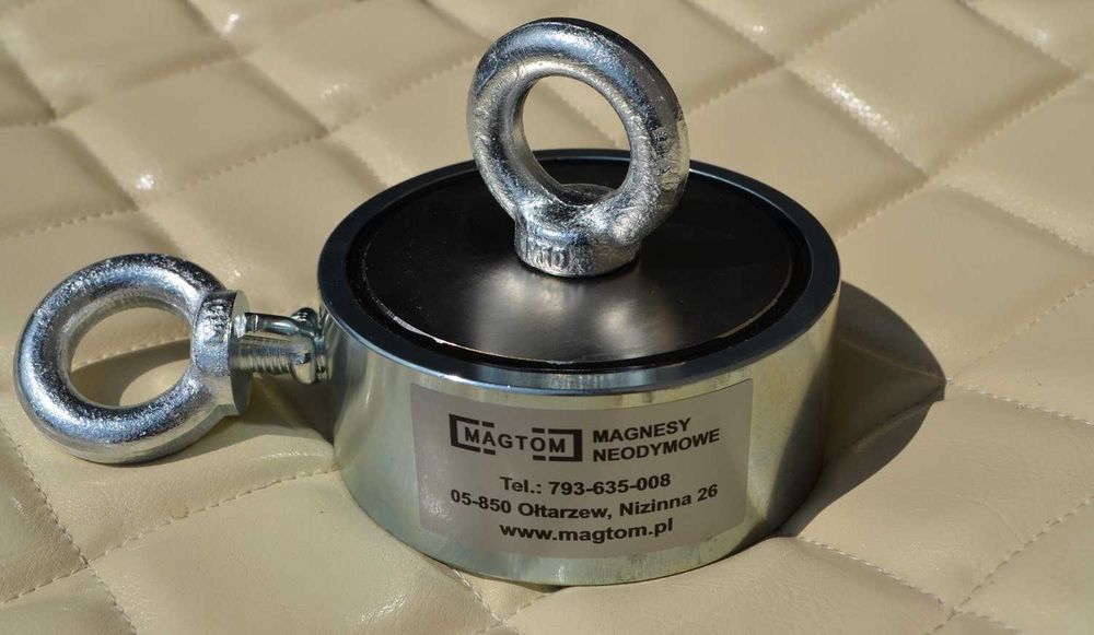 Magnes neodymowy do poszukiwań 350kg uchwyt boczny górny F200 POWER