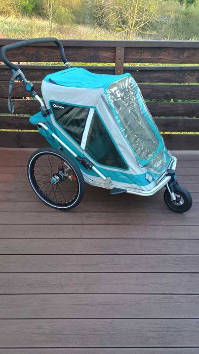 Przyczepka rowerowa Qeridoo Speedkid 2 - wózek podwójny i do biegania