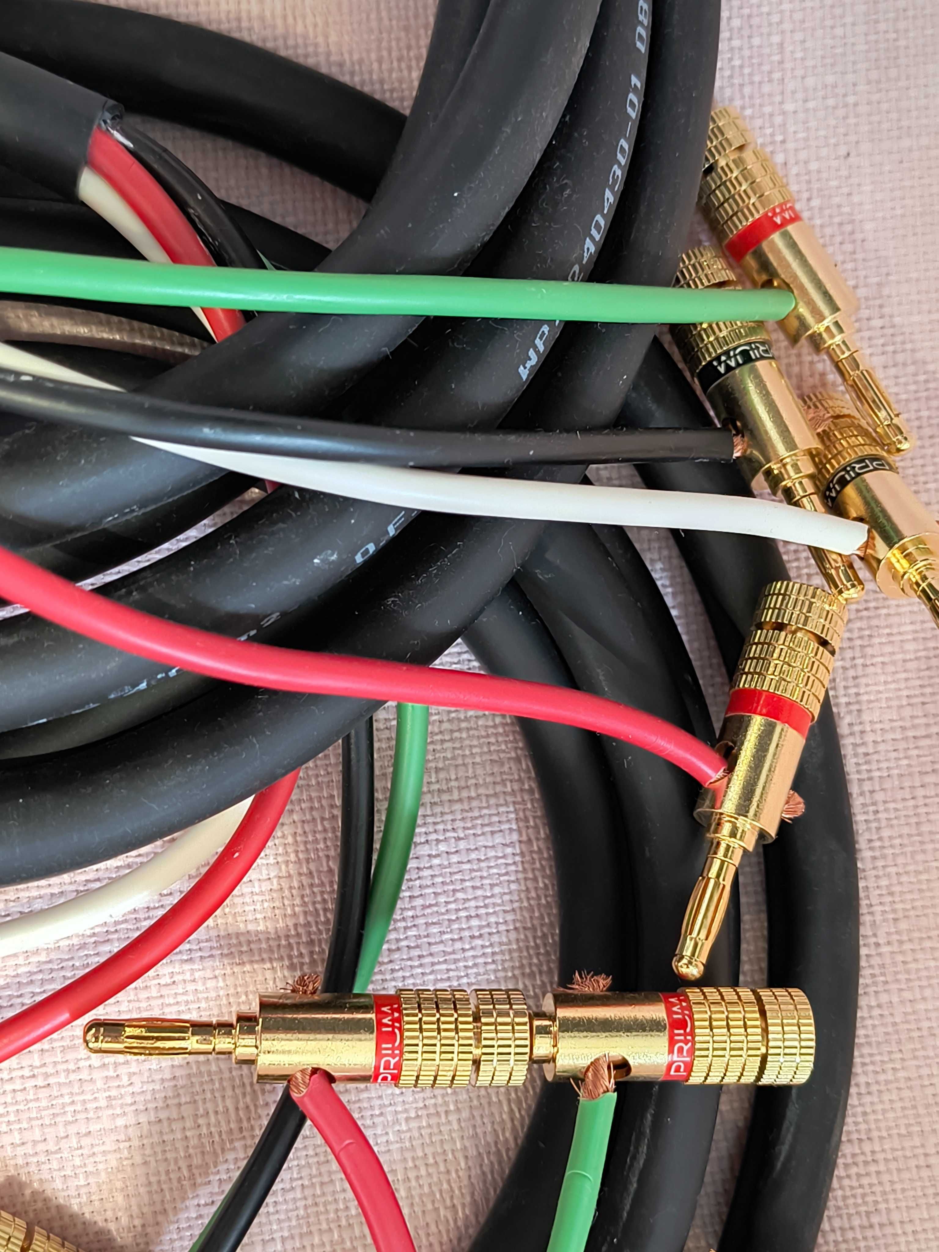 Kable głośnikowe 2x3 m BITNER LP0203 4x4 OFC [bi wire/bi-amp] + banany