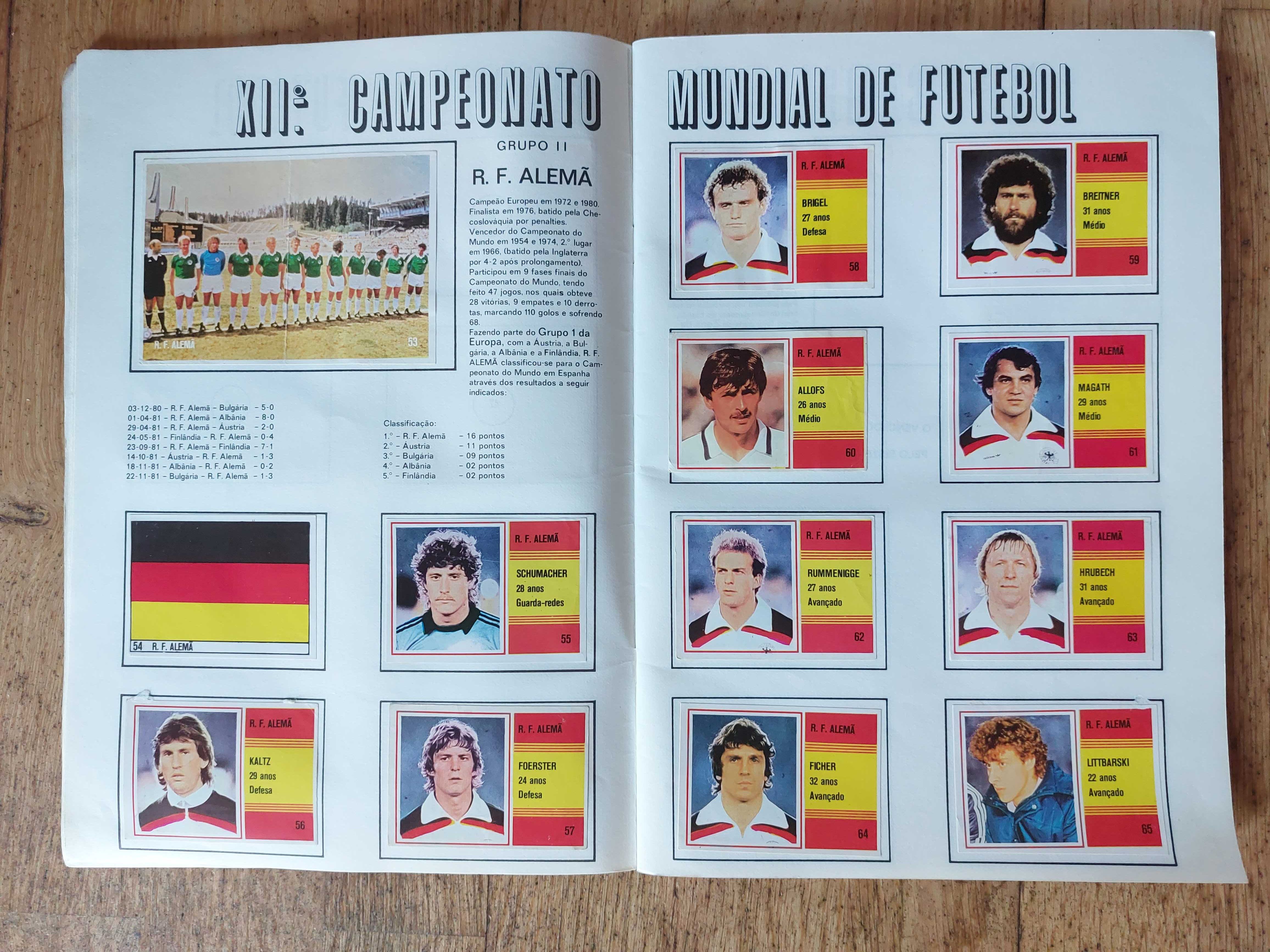 Colecção - XII Campeonato do Mundo de futebol 1982 - Completa