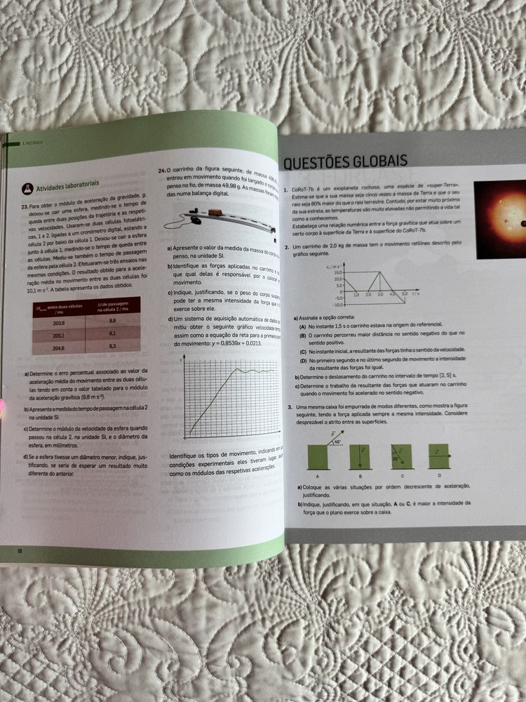 Caderno de exercicios e provas modelo Fisica 11 ano