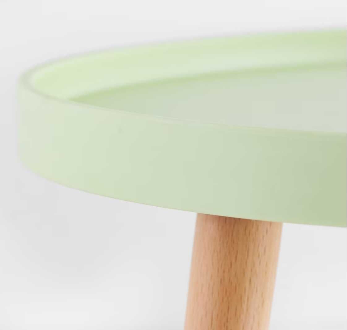 okrągły stolik kawowy boczny Stikland Home and You /pistacjowy zielony