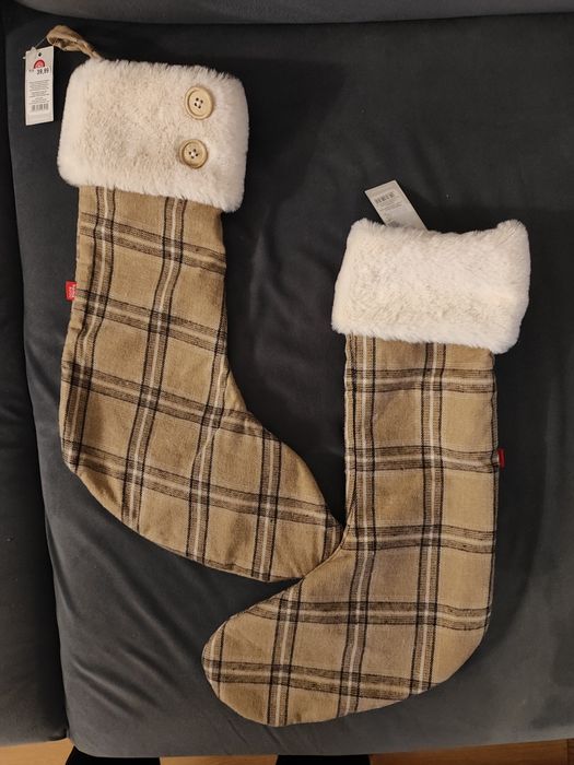 Velta dwie skarpety dekoracyjne świąteczne home you