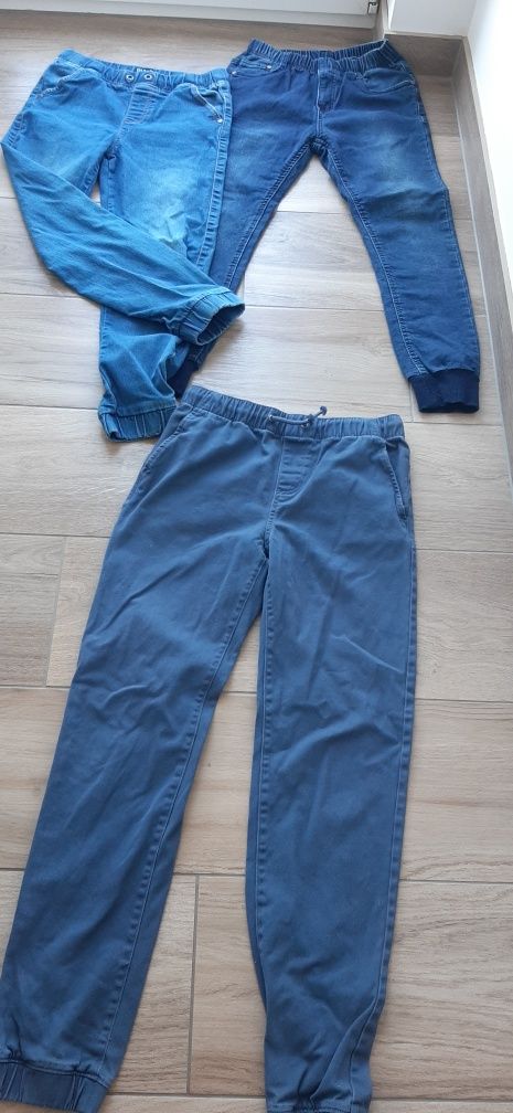 3 pary spodni bawełna jeans 11-12 lat