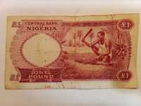 Nota antiga de 1 libra Nigeriana