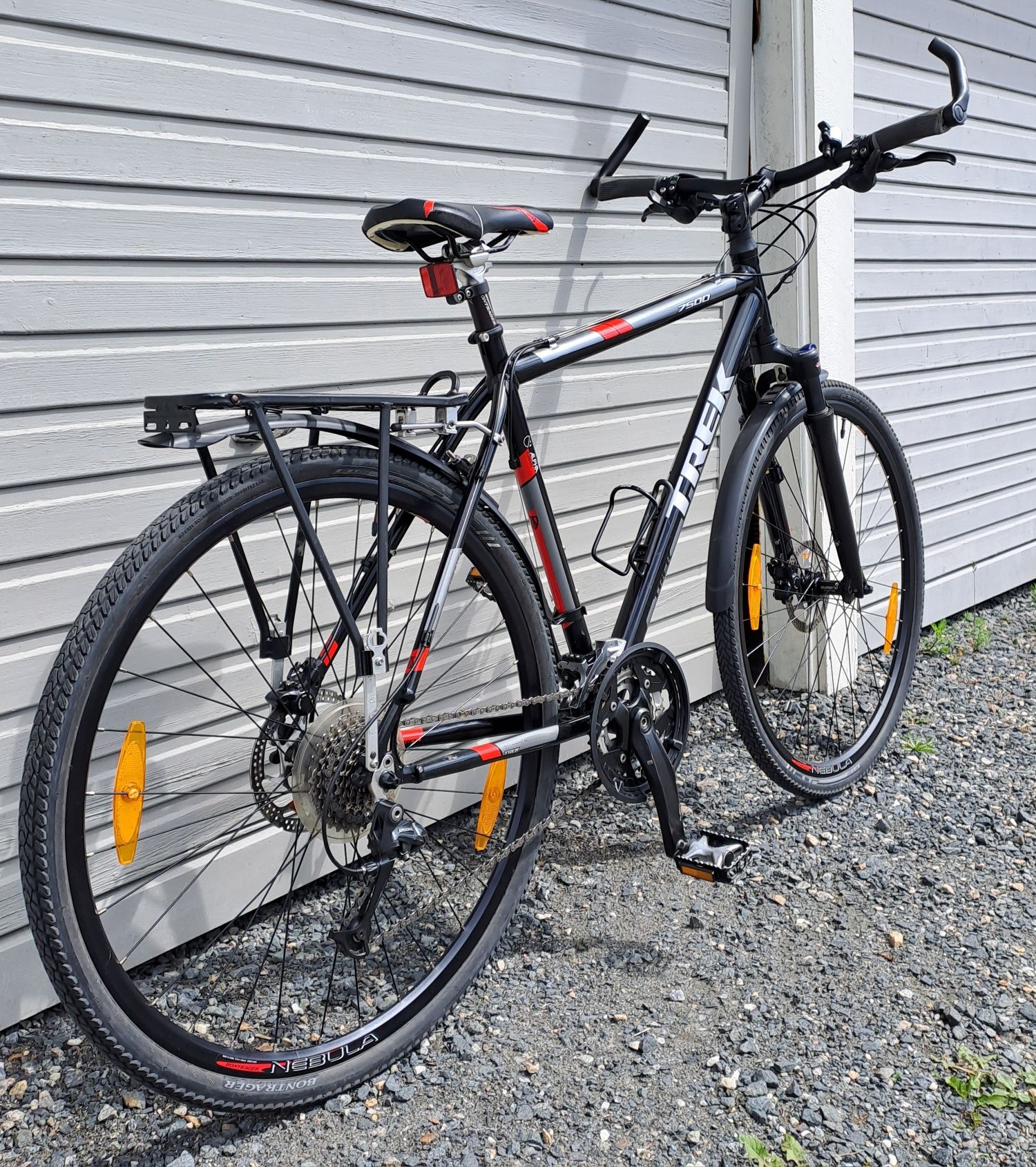 Trek 7500 rower hybrydowy, duży rower miejski, deore