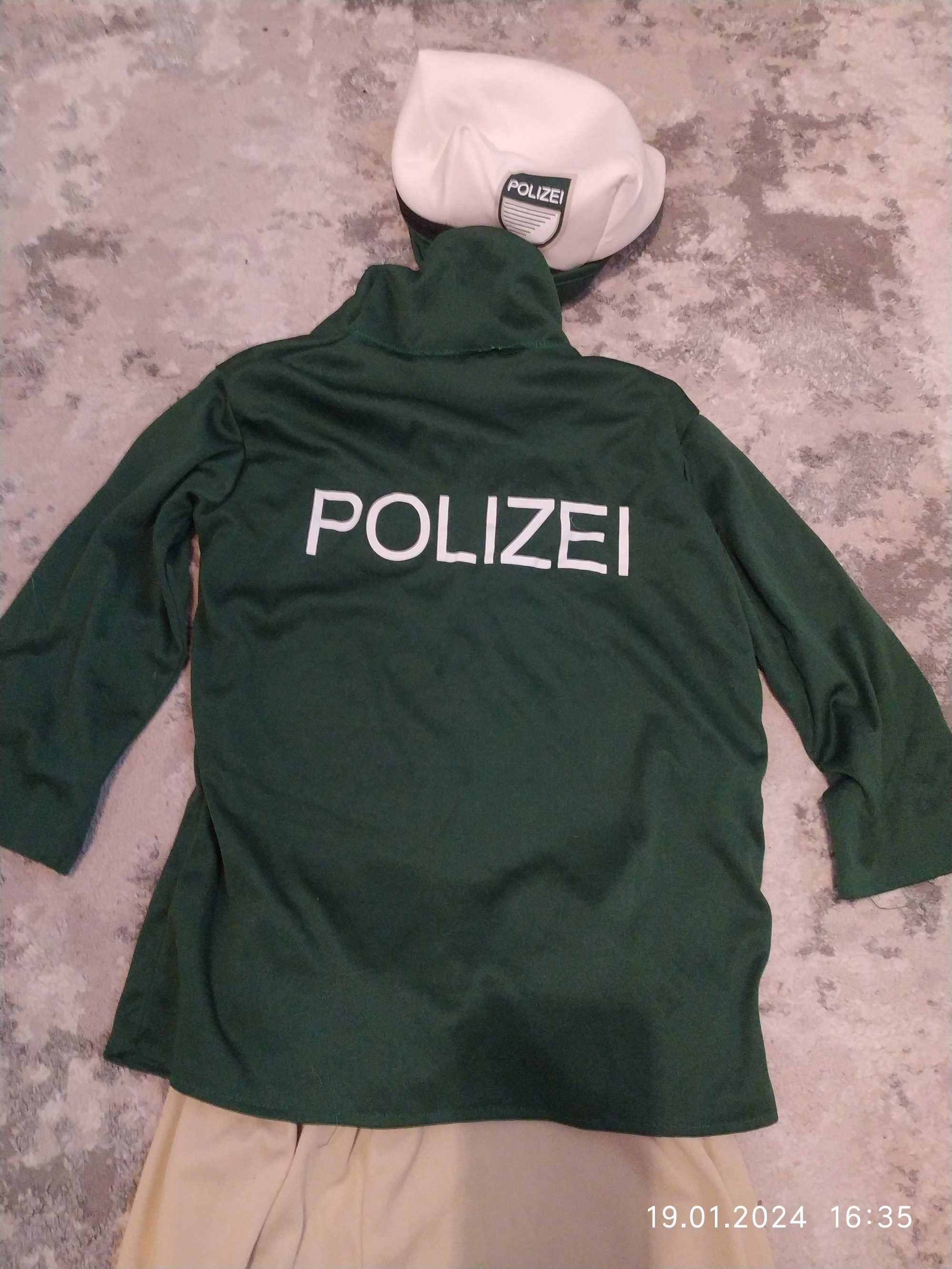 Policjant niemiecki przebranie kostium strój balik 4/6 lat