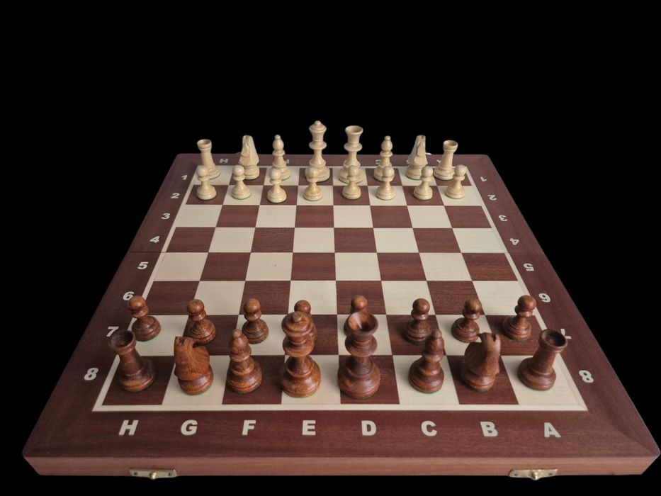 Drewniane Szachy Fornirowane 40x40 cm