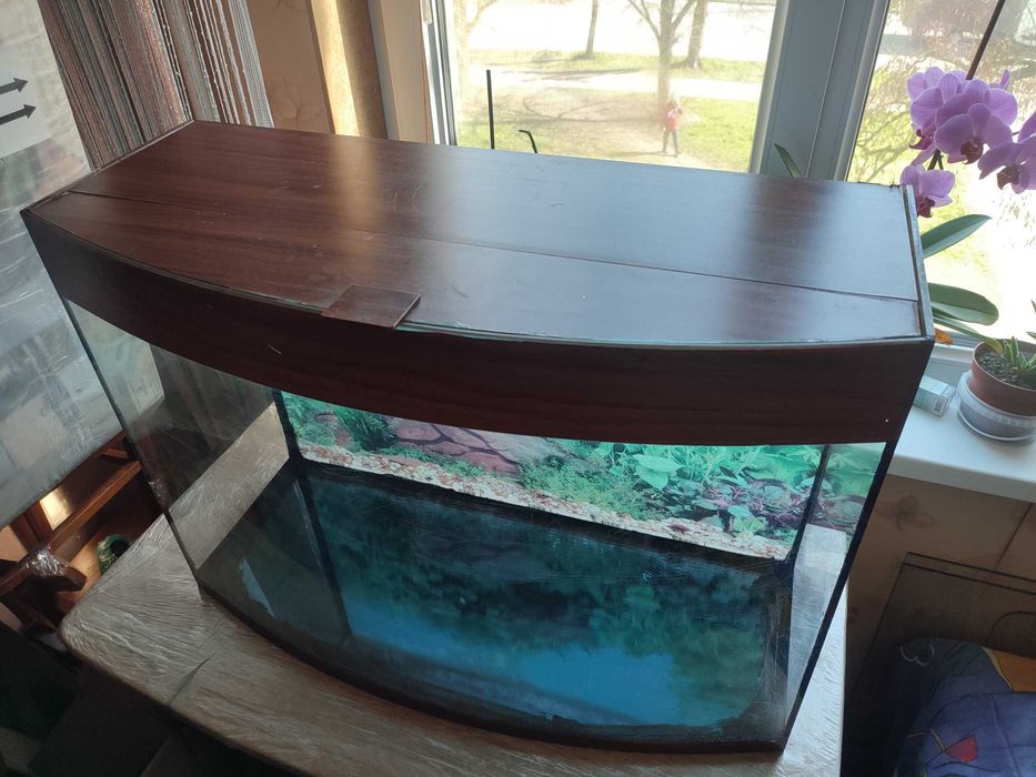 Акваріум 100літрів без тріщин та сколів  70см_х_50см_х_23см(центр 30)