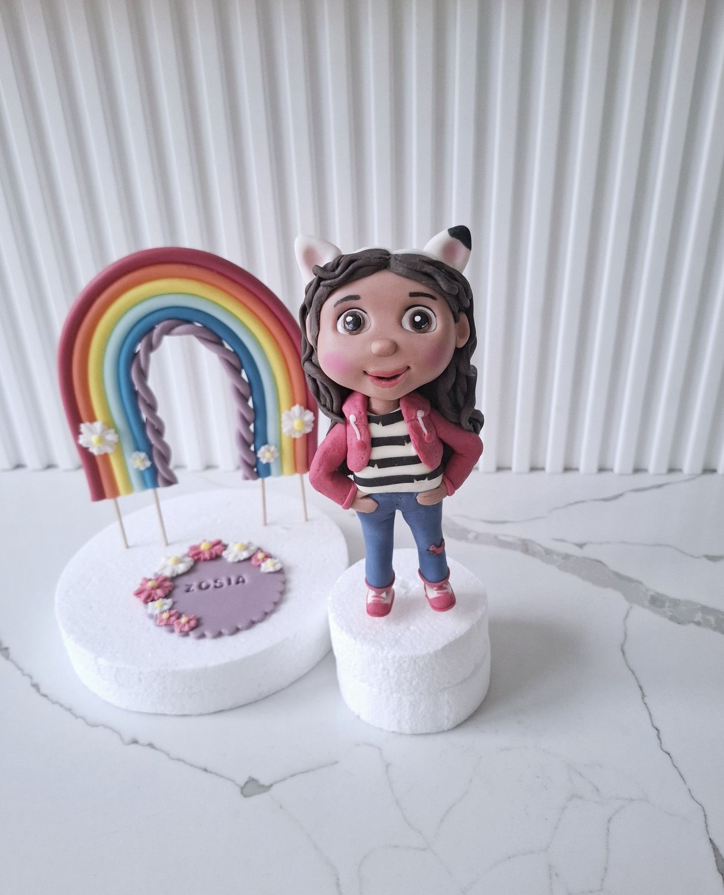 Koci domek Gabi z masy cukrowej figurka na tort