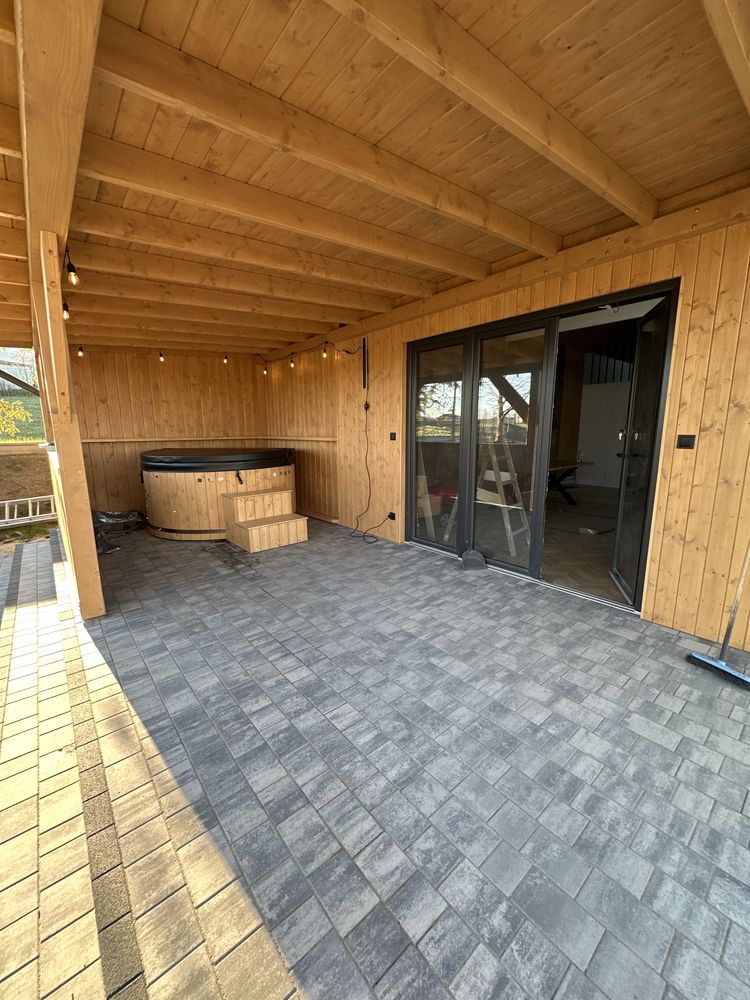 Domek na kaszubach 12 osob balia jacuzzi na wyłaczność prywatny staw