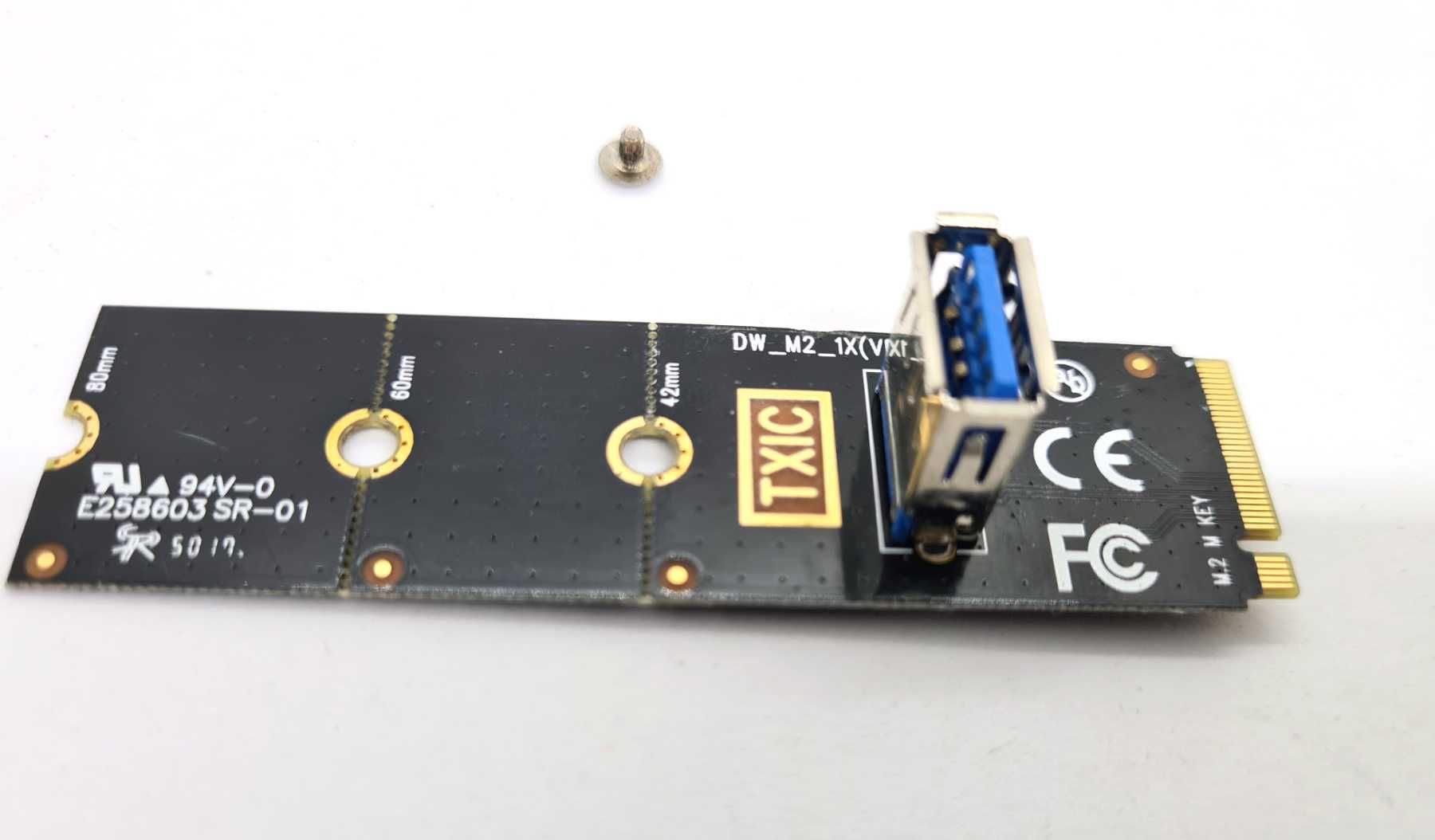 Райзер M2 переходник TXIC ЧЕРНЫЙ->USB3.0 под райзер M.2 PCI-E м2