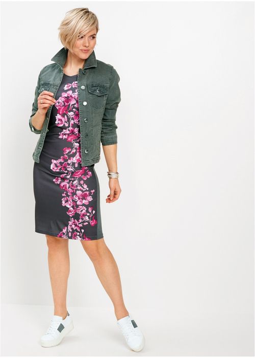 B.P.C szara sukienka w kwiaty 36/38.