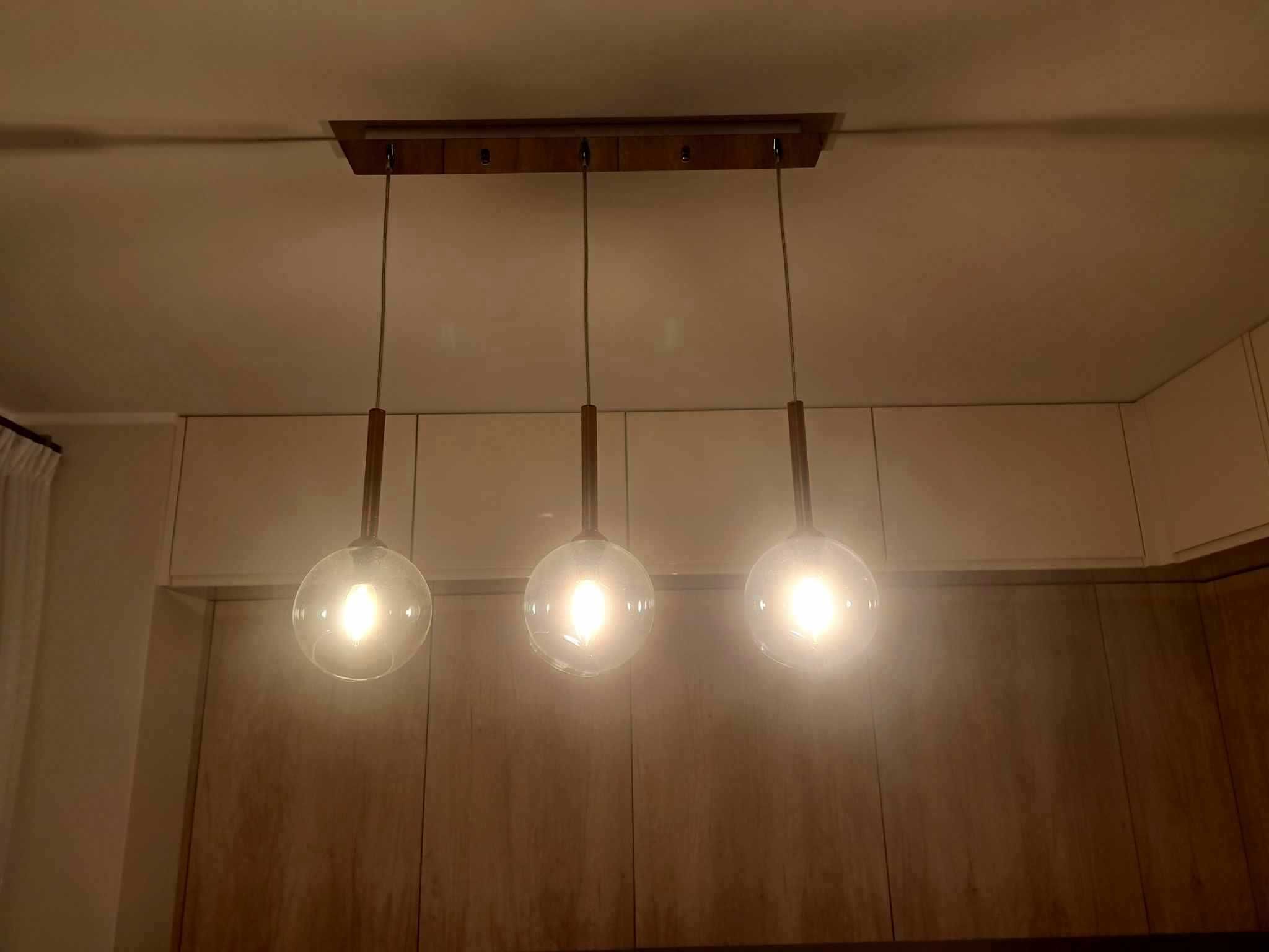 Lampa wisząca 3 szklane klosze MONIC