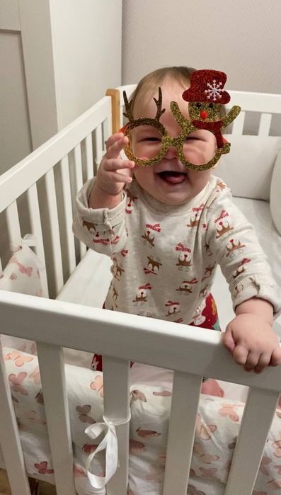 Новорічний світшот з оленями дитячий 74 розмір