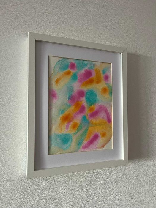 Pintura abstrata em acrílico