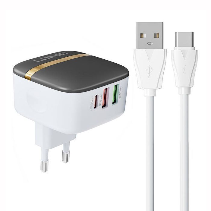 Ładowarka Sieciowa Ldnio A3513Q 2Usb, Usb-C 32W + Kabel Usb-C