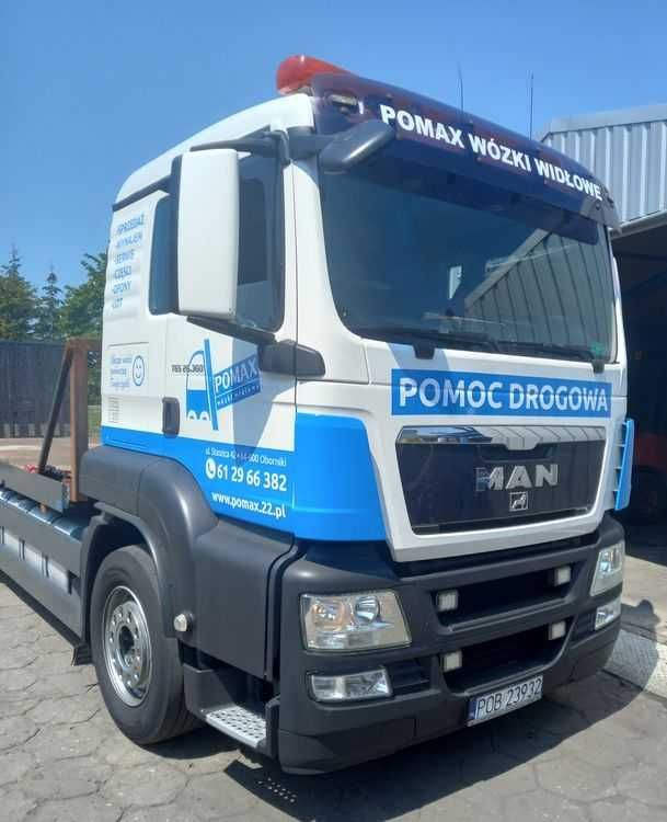 Pomoc drogowa autolaweta do 14T transport maszyn Oborniki Piła Poznań